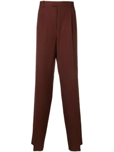 Shop Oamc Wide Leg Trousers - Red