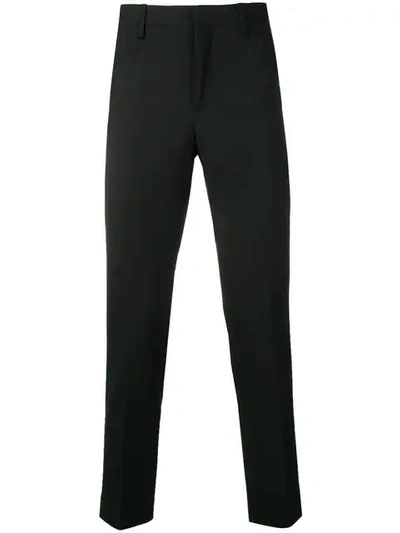 Shop Neil Barrett Tailored Trousers With Side Camo Stripe In Black