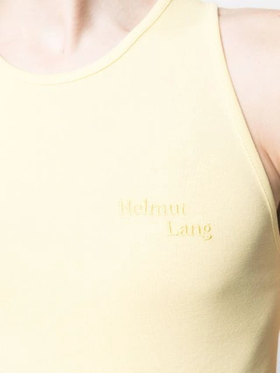 Shop Helmut Lang Citric Yellow Tank Top