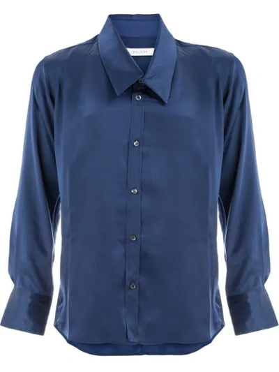 Shop Delada Button-down Shirt In Blue