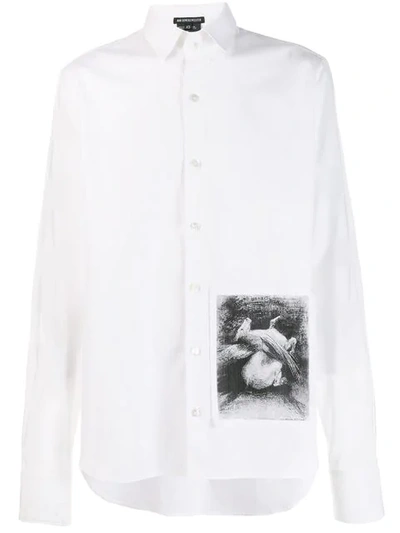Shop Ann Demeulemeester Graphic Shirt In White