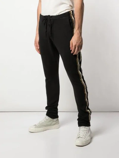 Shop Greg Lauren Striped Sweatpants In Black
