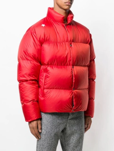 Shop The Editor Branded Back Padded Jacket - Red