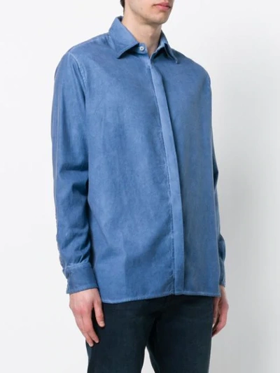 Shop Poan Ikarus Shirt In Blue