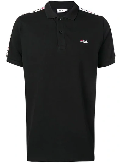 Shop Fila Polo Shirt In Black
