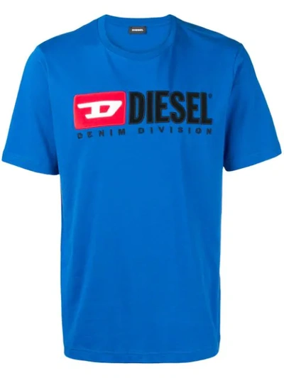 Shop Diesel 90's Logo T In Blue