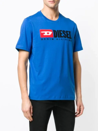 Shop Diesel 90's Logo T In Blue