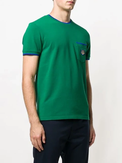 Shop Kenzo Tiger Embroidered T In Green