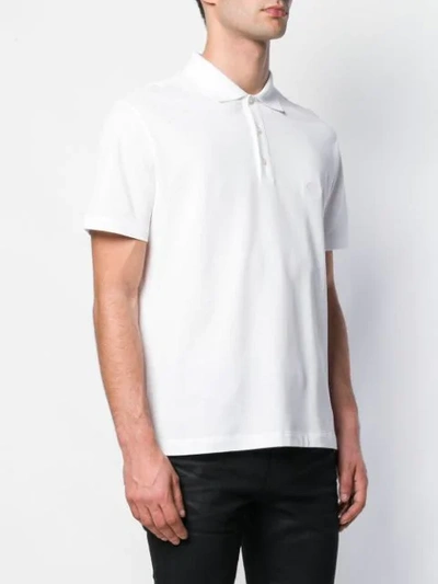 Shop Versace Basic Polo Shirt In White
