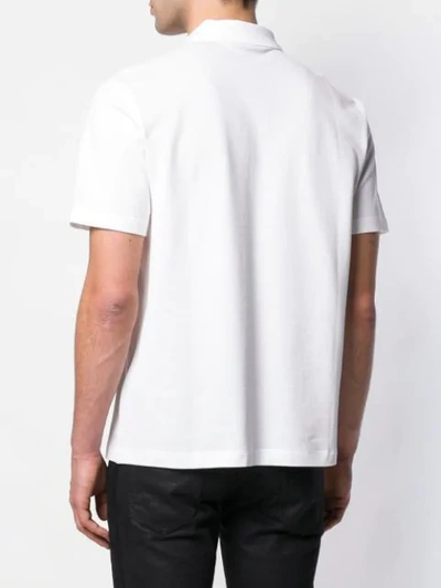 Shop Versace Basic Polo Shirt In White