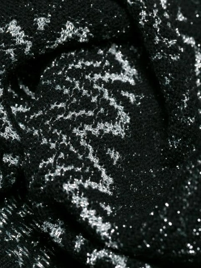 Shop Saint Laurent Zig-zag Embroidered Sweater In Black