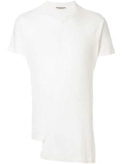 Shop Yohji Yamamoto Asymmetrisches T-shirt - Weiss In White