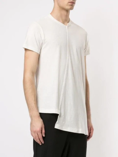 Shop Yohji Yamamoto Asymmetrisches T-shirt - Weiss In White