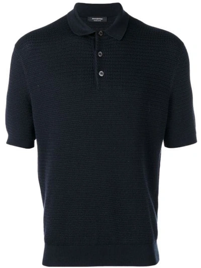 Shop Ermenegildo Zegna Mm Polo Shirt In Blue