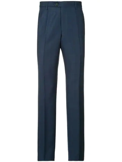 Shop Gieves & Hawkes Straight-leg Trousers In Blue