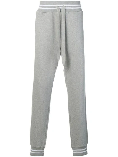 Shop Dolce & Gabbana Drawstring Track Trousers In Grey