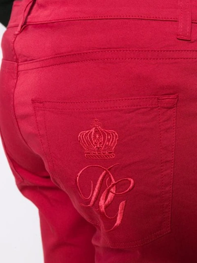 Shop Dolce & Gabbana Slim-fit Trousers In Red