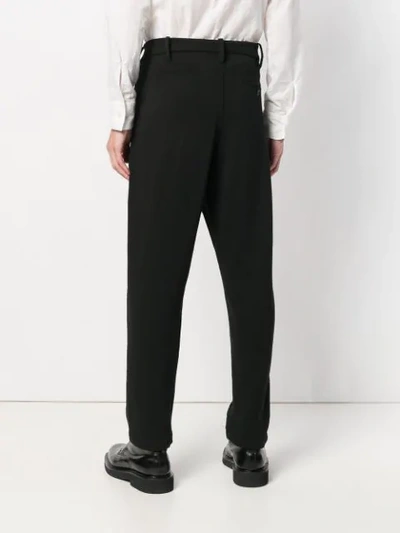 Shop Ann Demeulemeester Regular Fit Trousers In Black