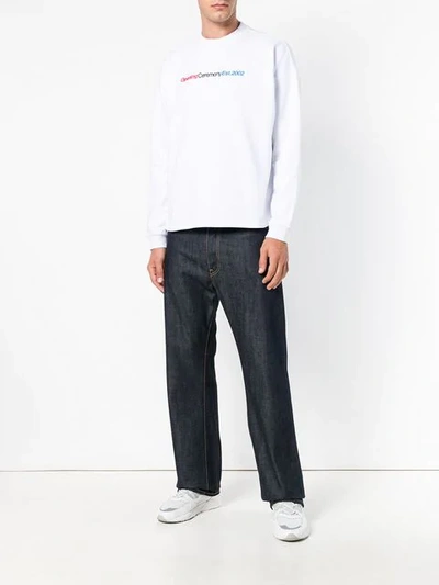 Shop Opening Ceremony Logo Embroidered Sweatshirt In White