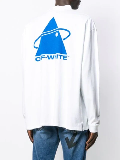 Shop Off-white Printed Long-sleeve T-shirt In White