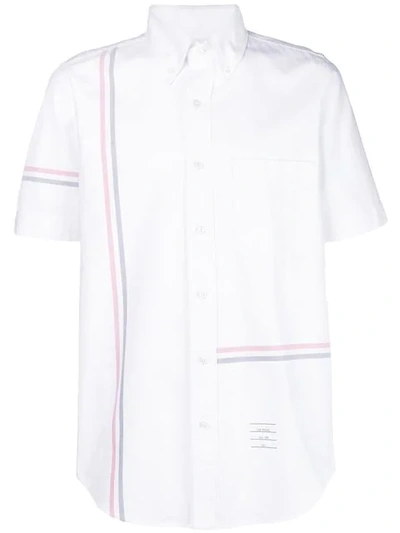 Shop Thom Browne Engineered Rwb Stripe Oxford Shirt In White