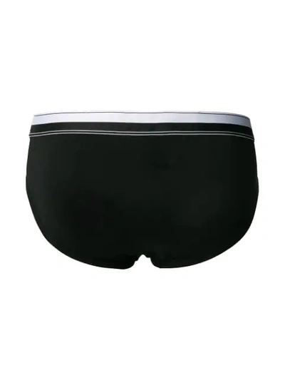 Shop Dolce & Gabbana Underwear Logo Band Print Briefs - Black
