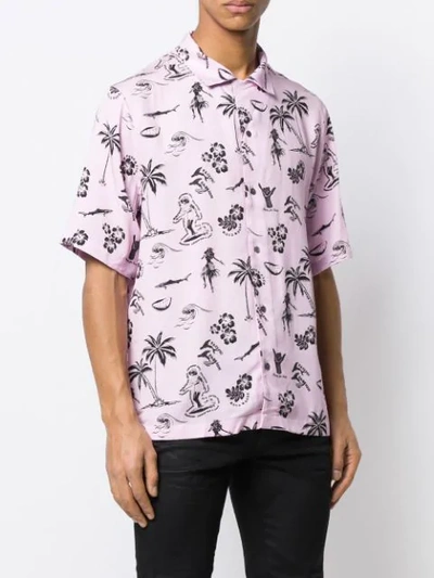 Shop Mcq By Alexander Mcqueen Printed Shortsleeved Shirt In Pink