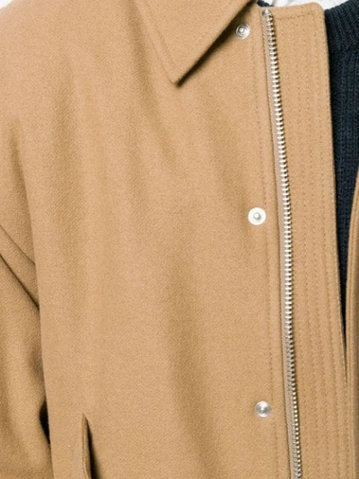 Shop Ami Alexandre Mattiussi Quilted Zipped Jacket In Neutrals