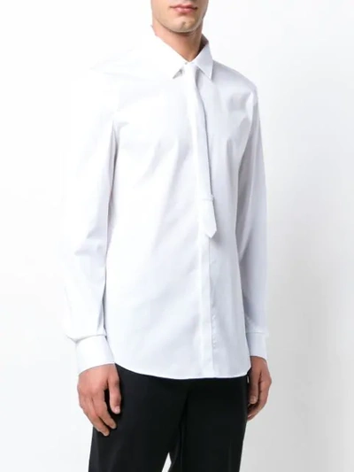 Shop Neil Barrett Classic Tie Shirt In White