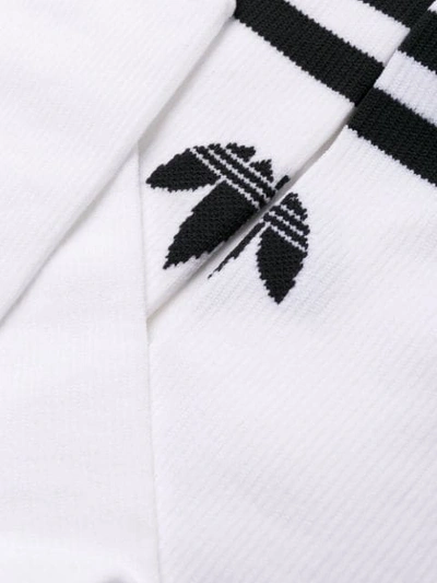 Shop Adidas Originals By Alexander Wang Classic Logo Socks In White ,black