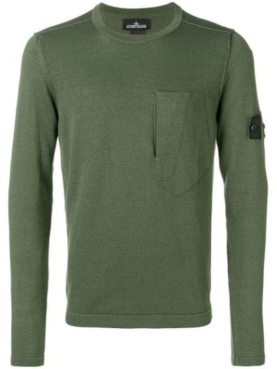 Shop Stone Island Shadow Project Concealed Pocket Sweater In Green