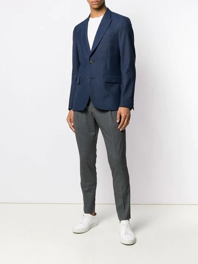 Entre Amis Micro Pleats Tailored Trousers In Grey