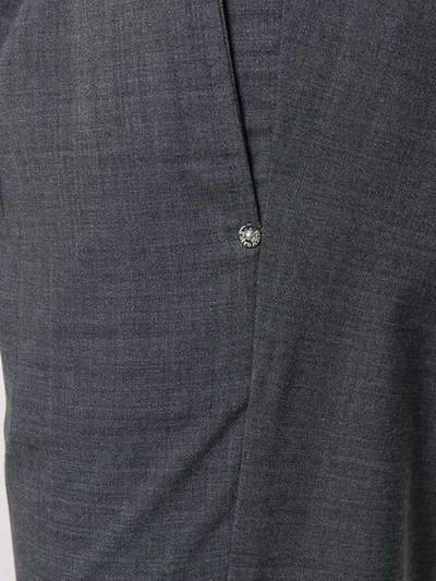 Entre Amis Micro Pleats Tailored Trousers In Grey