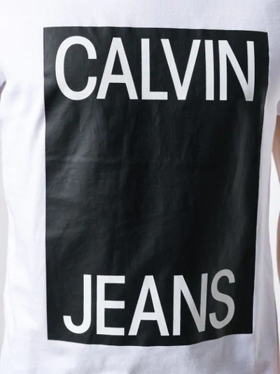 Shop Calvin Klein Jeans Est.1978 Box Logo T In White