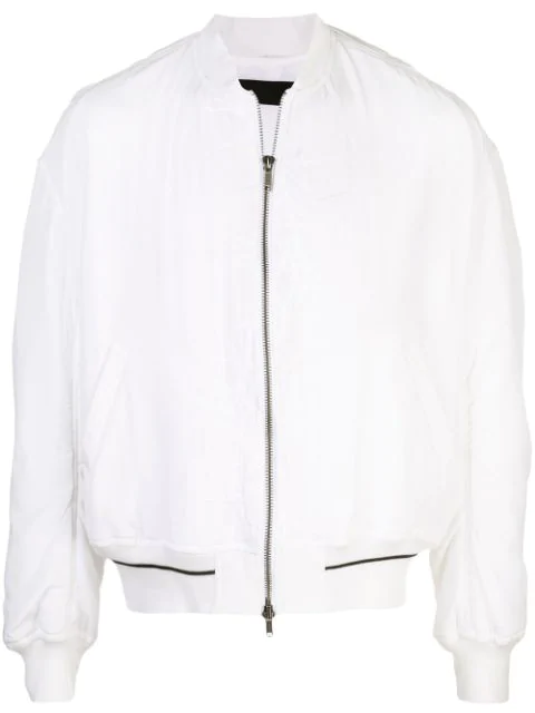 white bomber jacket men