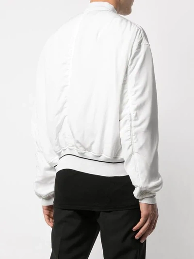 Shop Haider Ackermann Bomber Jacket In White