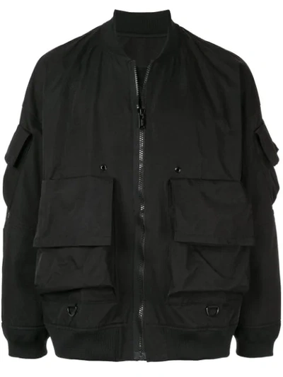Undercover Back Print Bomber Jacket In Black