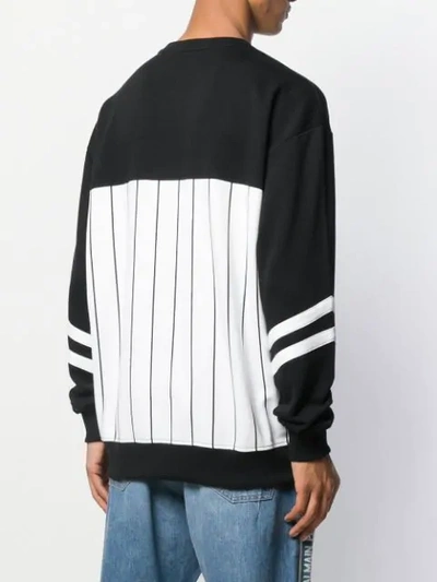 Shop Balmain Printed Relaxed Sweatshirt In Black