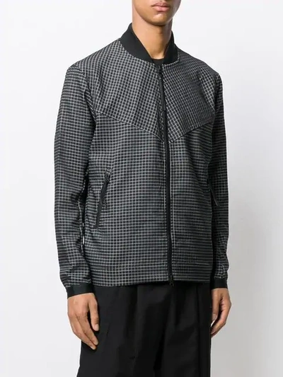 Nike Check Bomber Jacket In Black