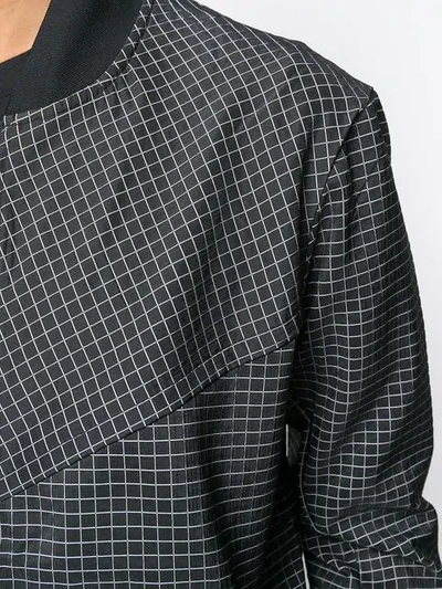 Nike Check Bomber Jacket In Black