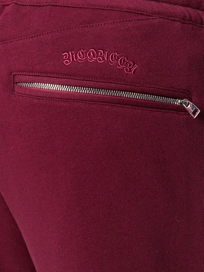 Shop Alexander Mcqueen Zipped Track Pants In Red