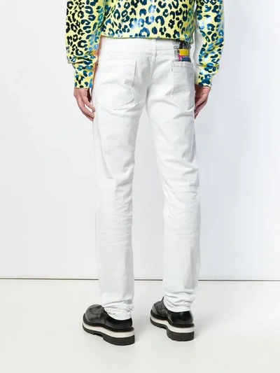Shop Dsquared2 Low Rise Skinny Jeans In White