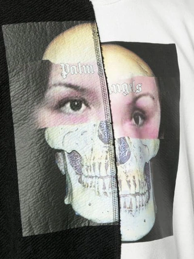 Shop Palm Angels Graphic Skull Print Sweatshirt In Black