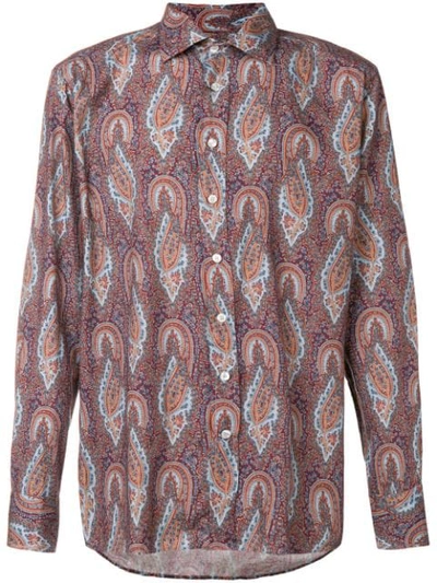 Shop Etro Paisley Print Shirt In Pink