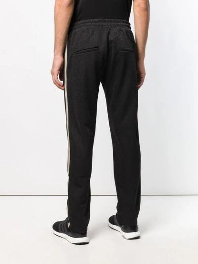 Shop Les Benjamins Metallic Sheen Track Pants - Black