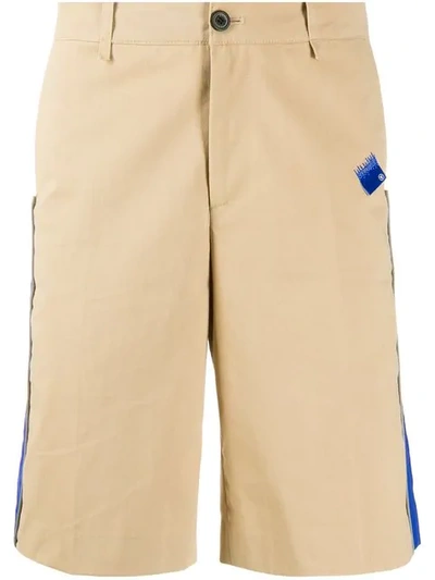 Shop Ader Error Side Stripe Bermuda Shorts In Neutrals
