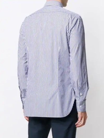 Shop Barba Striped Shirt In Blue