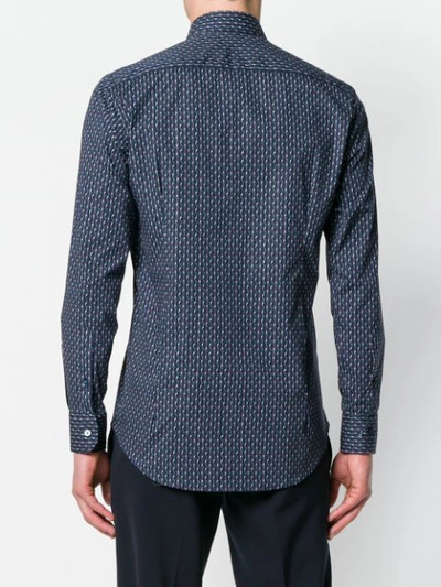 Shop Etro Printed Classic Shirt In Blue