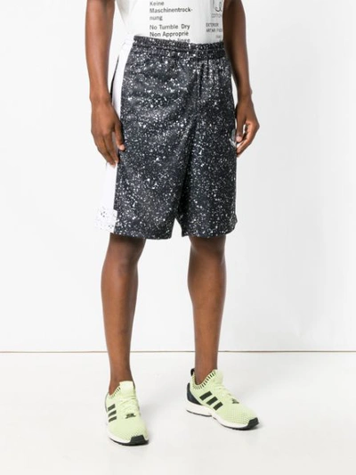 Shop Adidas Originals Adidas Printed Elasticated Waist Shorts - Black