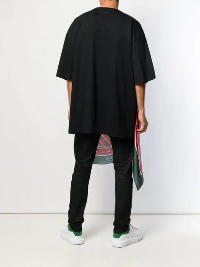 Shop Andrea Crews Printed Oversized T-shirt - Black